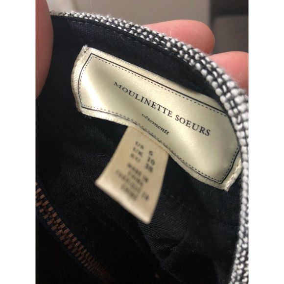 🧺Moulinette Soeurs Anthropologie Embellished Blue Mini Skirt w/ Sequins, size 6 - Picture 6 of 7